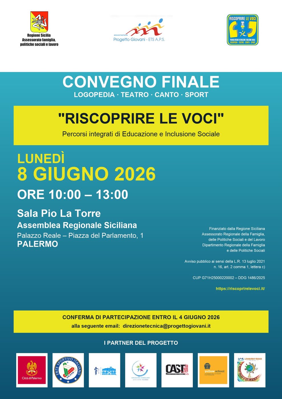 Locandina del convegno finale